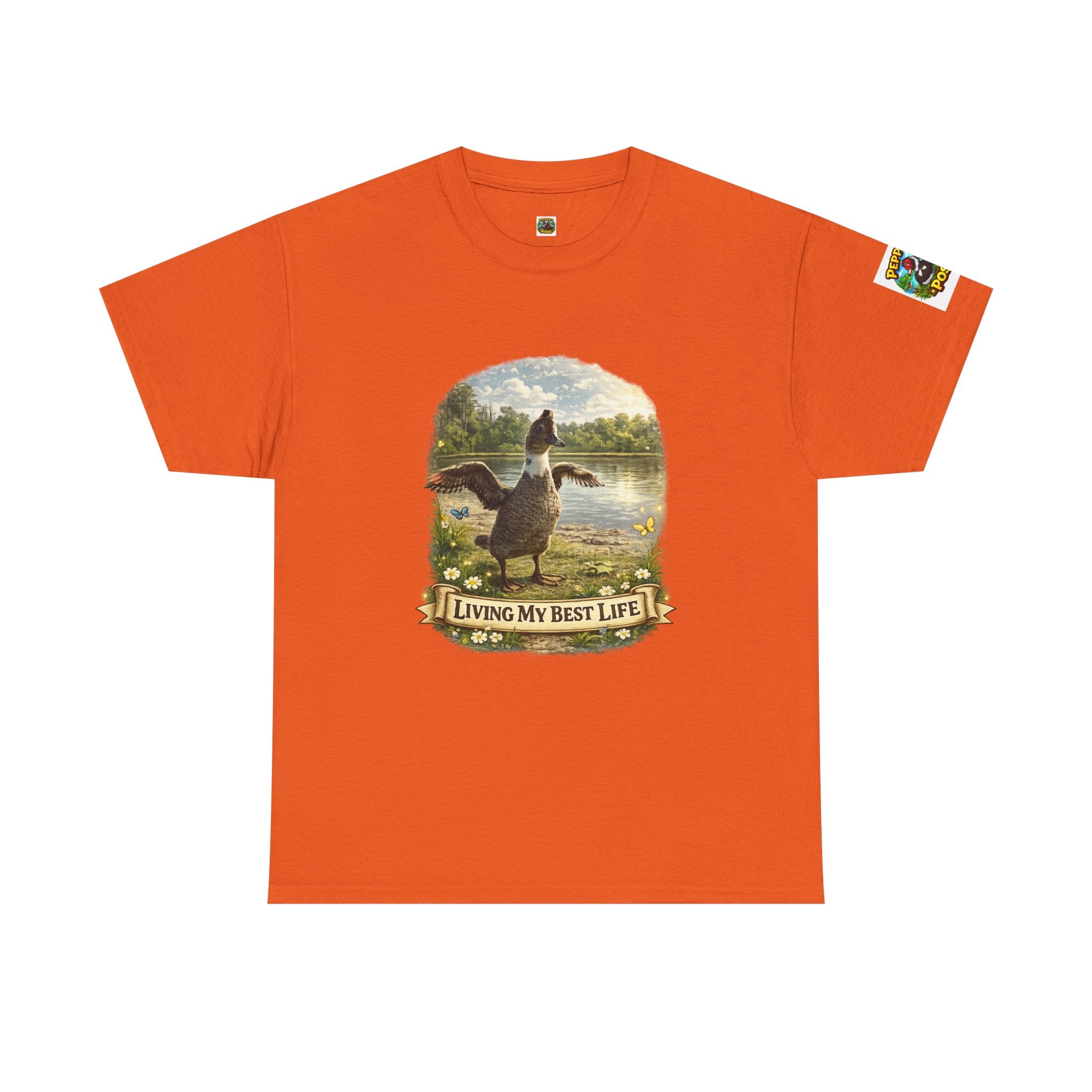 T-Shirt — 'Living My Best Life' Duck Graphic Tee (Nature, Outdoors, Animal Lover)