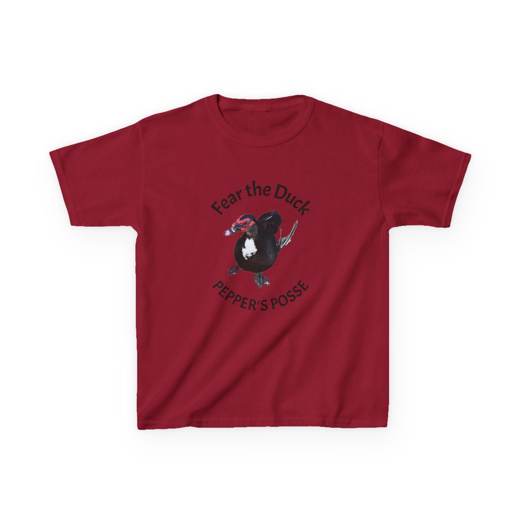 Kids Tee — "Fear the Duck" Pepper's Posse Cute Cartoon Duck Shirt