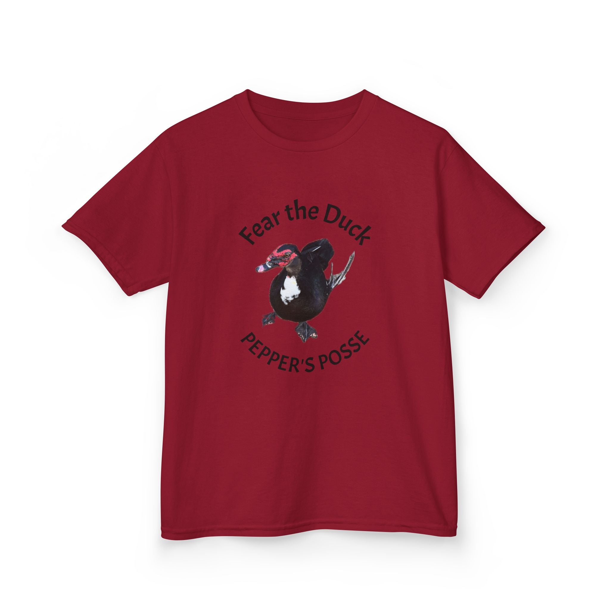 Kids Tee — "Fear the Duck" Pepper's Posse Cute Cartoon Duck Shirt
