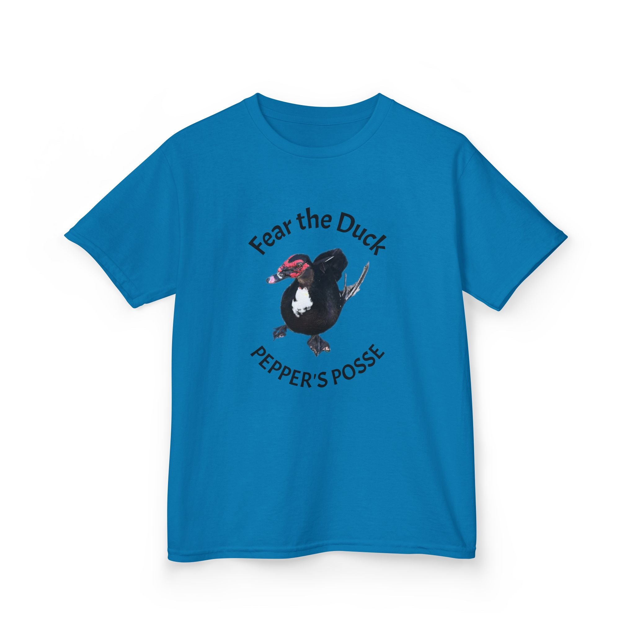 Kids Tee — "Fear the Duck" Pepper's Posse Cute Cartoon Duck Shirt