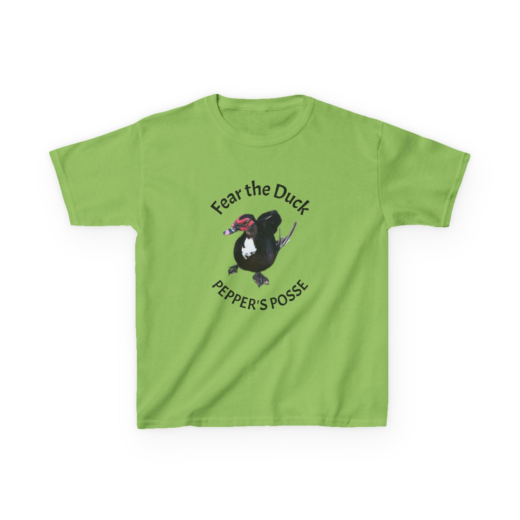 Kids Tee — "Fear the Duck" Pepper's Posse Cute Cartoon Duck Shirt