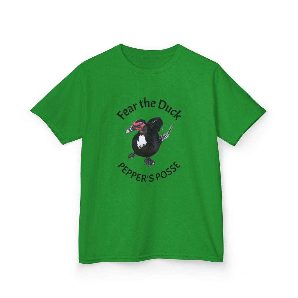 Kids Tee — "Fear the Duck" Pepper's Posse Cute Cartoon Duck Shirt