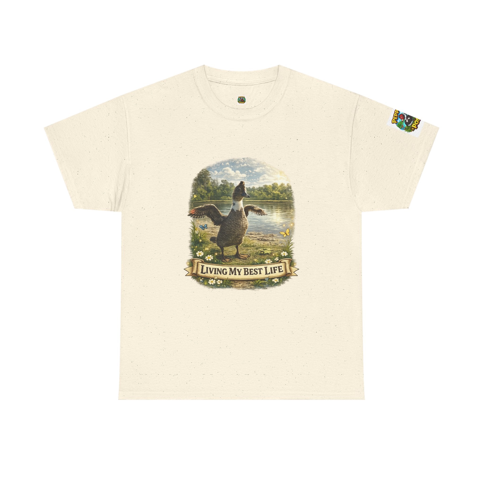T-Shirt — 'Living My Best Life' Duck Graphic Tee (Nature, Outdoors, Animal Lover)
