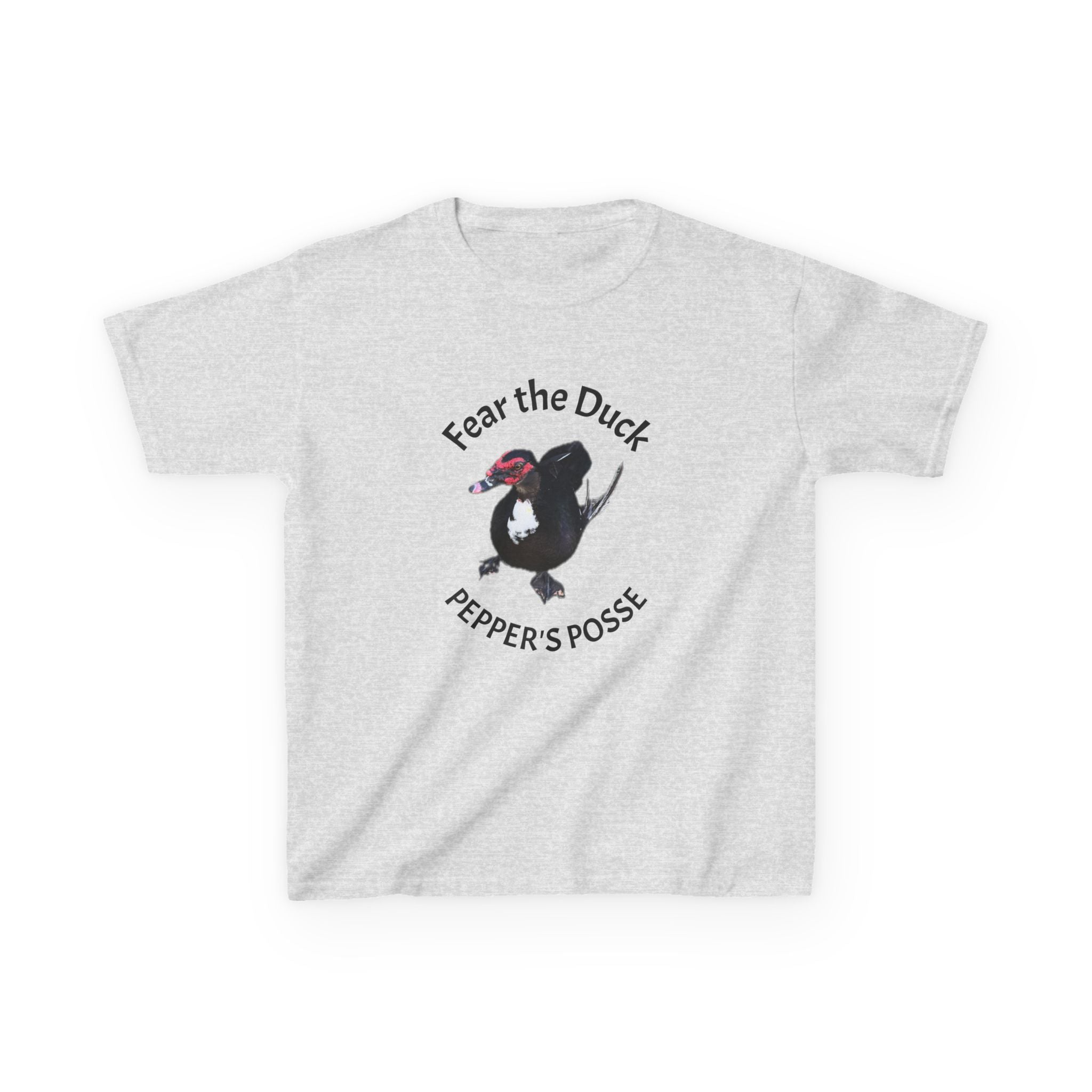 Kids Tee — "Fear the Duck" Pepper's Posse Cute Cartoon Duck Shirt