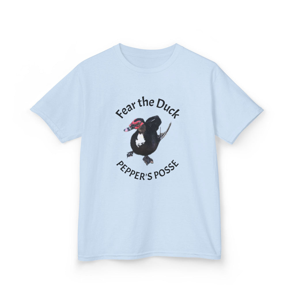 Kids Tee — "Fear the Duck" Pepper's Posse Cute Cartoon Duck Shirt