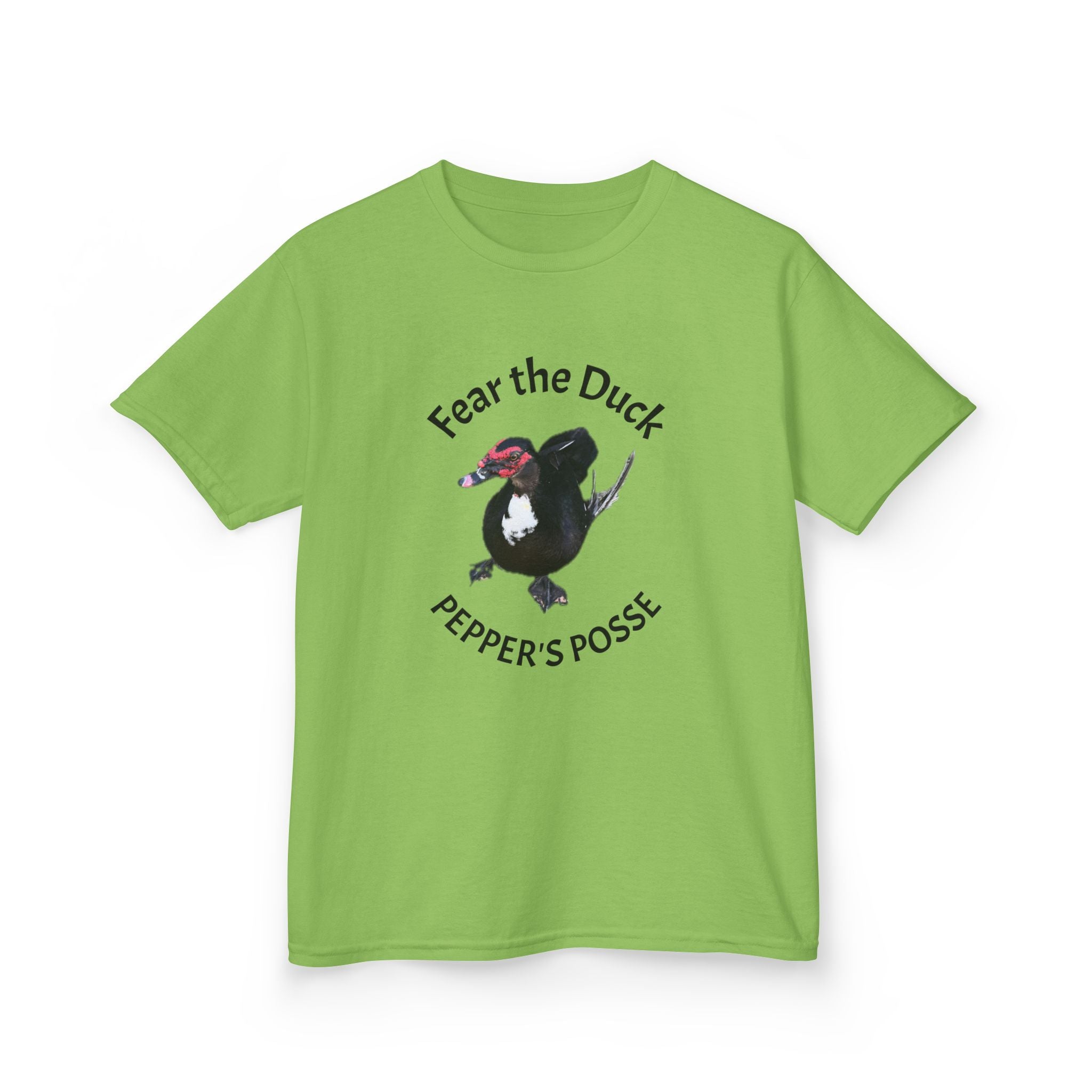 Kids Tee — "Fear the Duck" Pepper's Posse Cute Cartoon Duck Shirt
