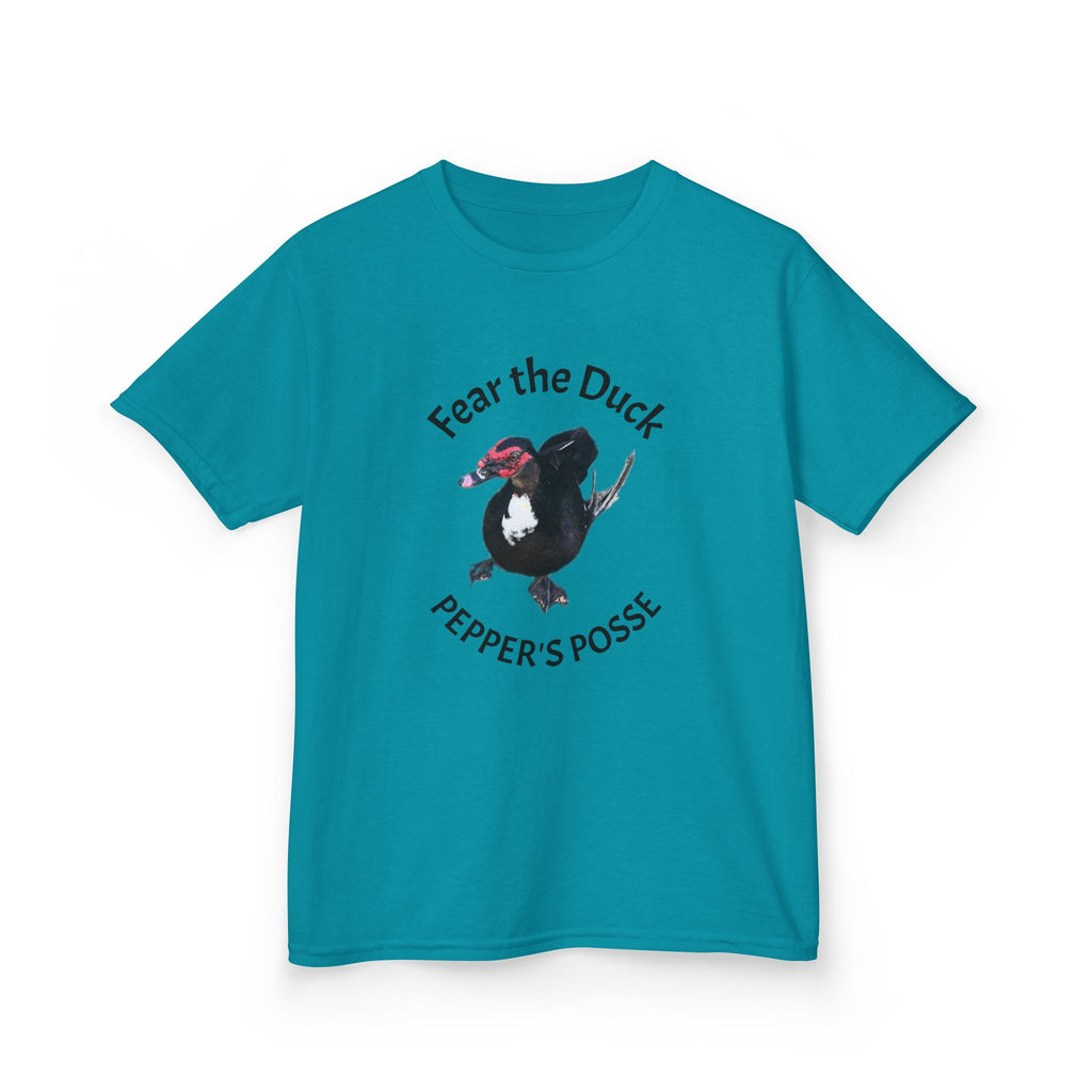Kids Tee — "Fear the Duck" Pepper's Posse Cute Cartoon Duck Shirt
