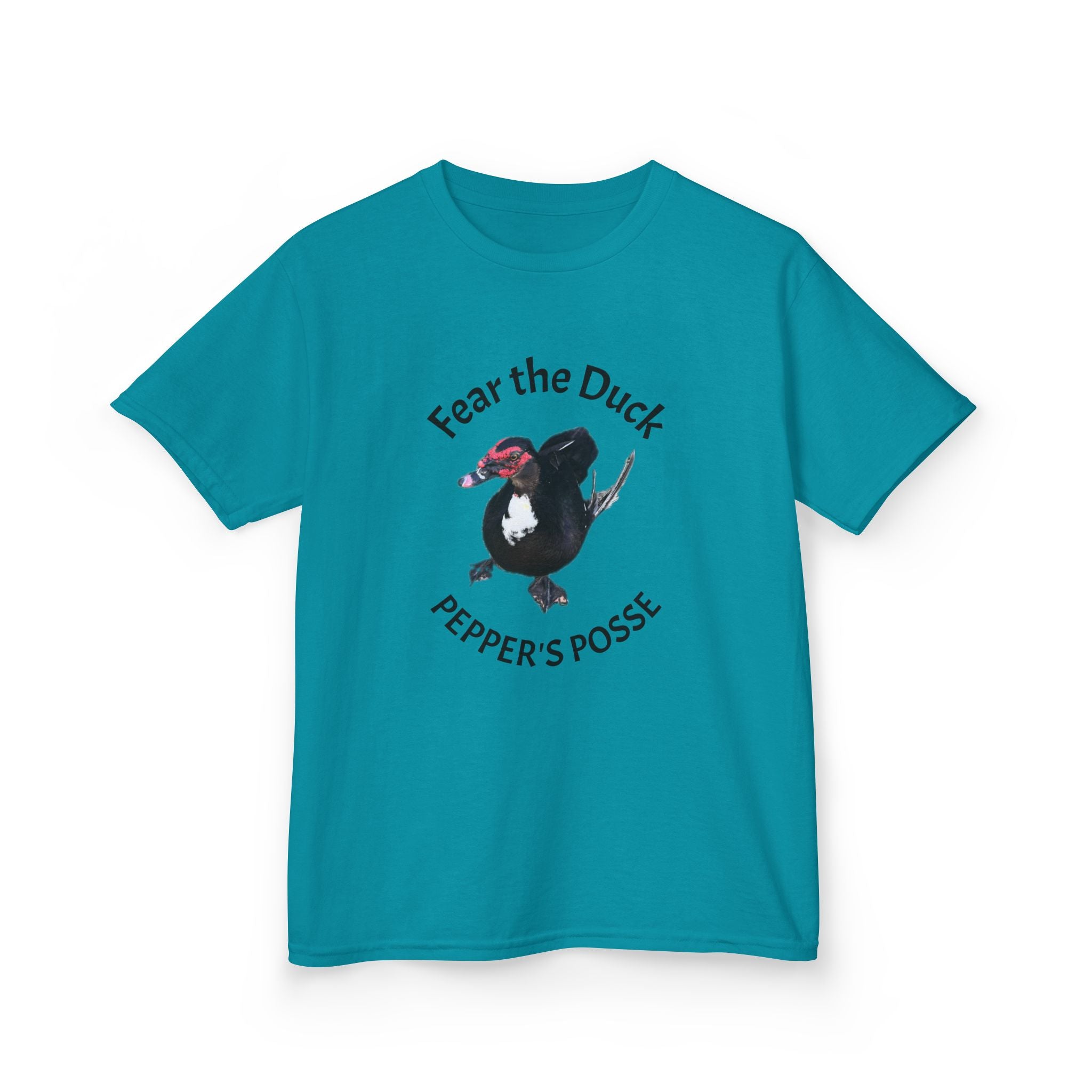 Kids Tee — "Fear the Duck" Pepper's Posse Cute Cartoon Duck Shirt