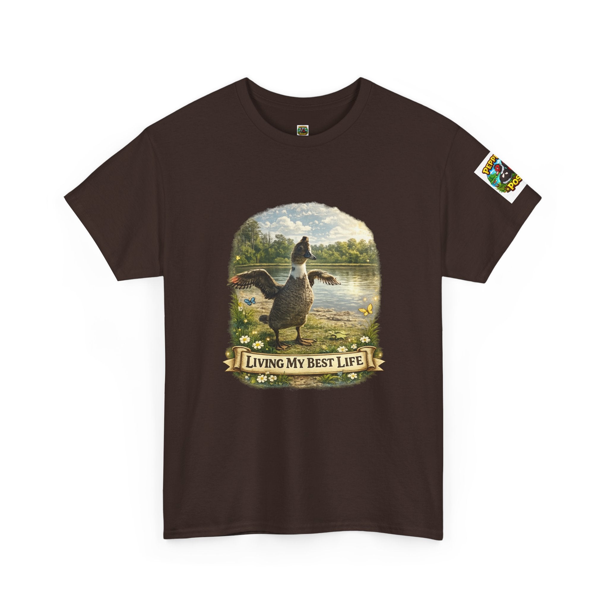 T-Shirt — 'Living My Best Life' Duck Graphic Tee (Nature, Outdoors, Animal Lover)