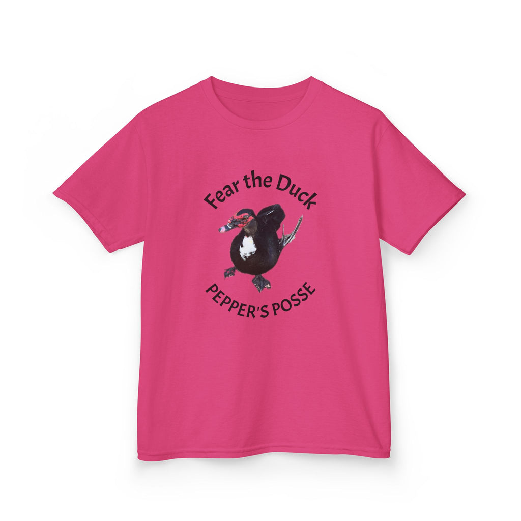 Kids Tee — "Fear the Duck" Pepper's Posse Cute Cartoon Duck Shirt
