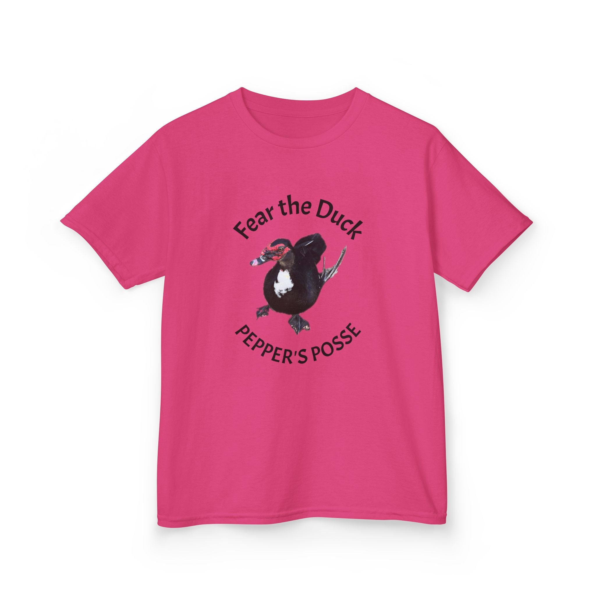 Kids Tee — "Fear the Duck" Pepper's Posse Cute Cartoon Duck Shirt