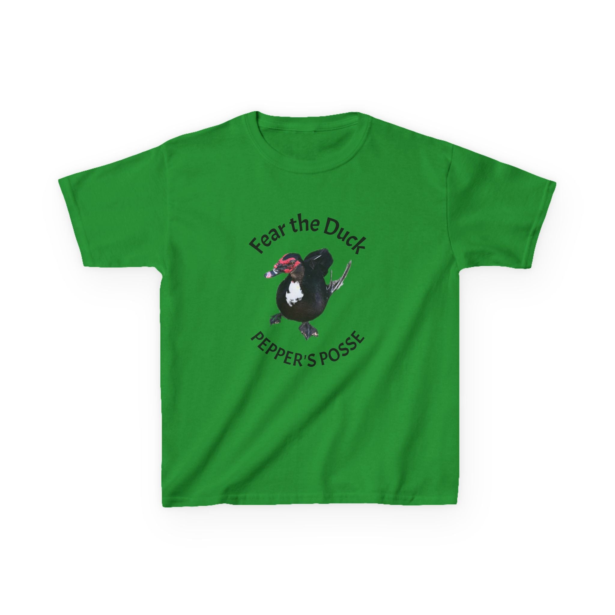 Kids Tee — "Fear the Duck" Pepper's Posse Cute Cartoon Duck Shirt