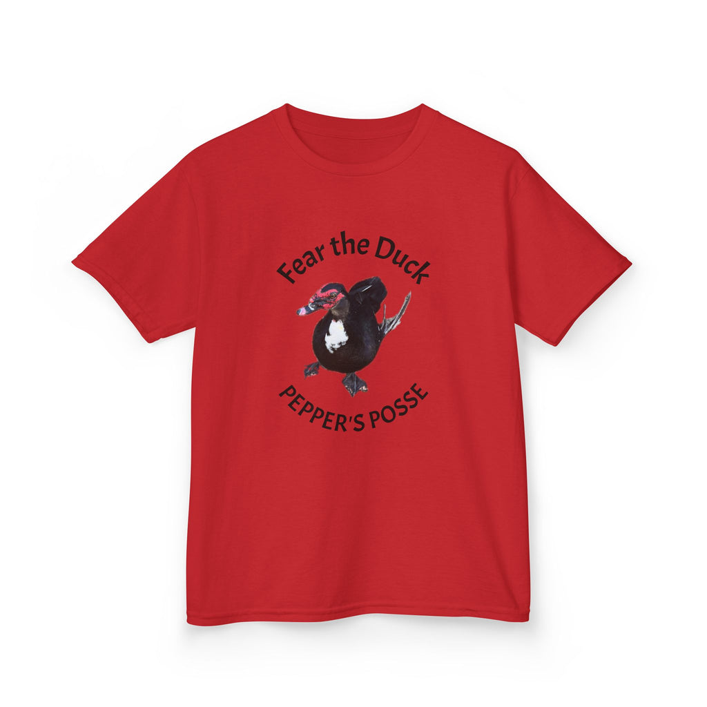 Kids Tee — "Fear the Duck" Pepper's Posse Cute Cartoon Duck Shirt