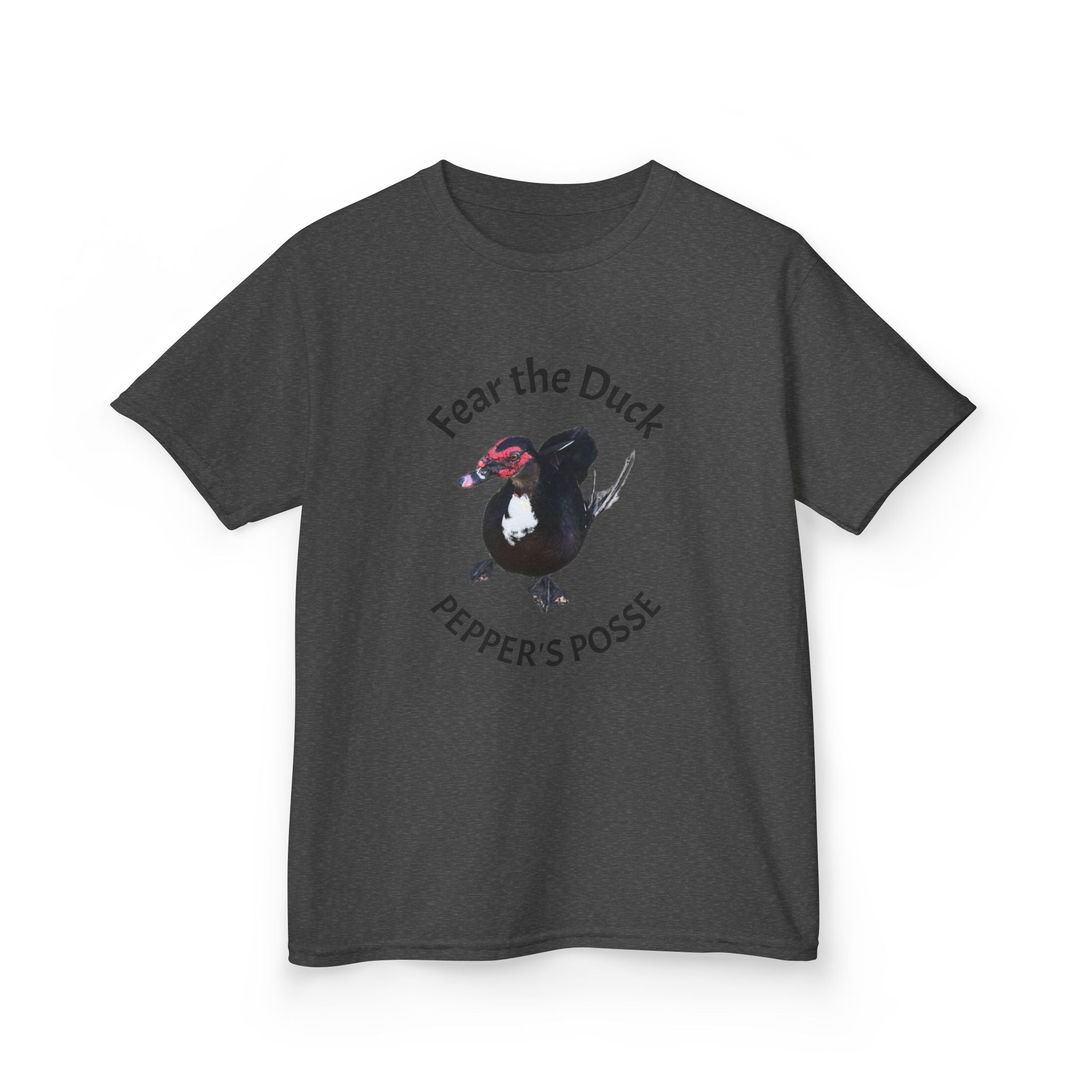 Kids Tee — "Fear the Duck" Pepper's Posse Cute Cartoon Duck Shirt
