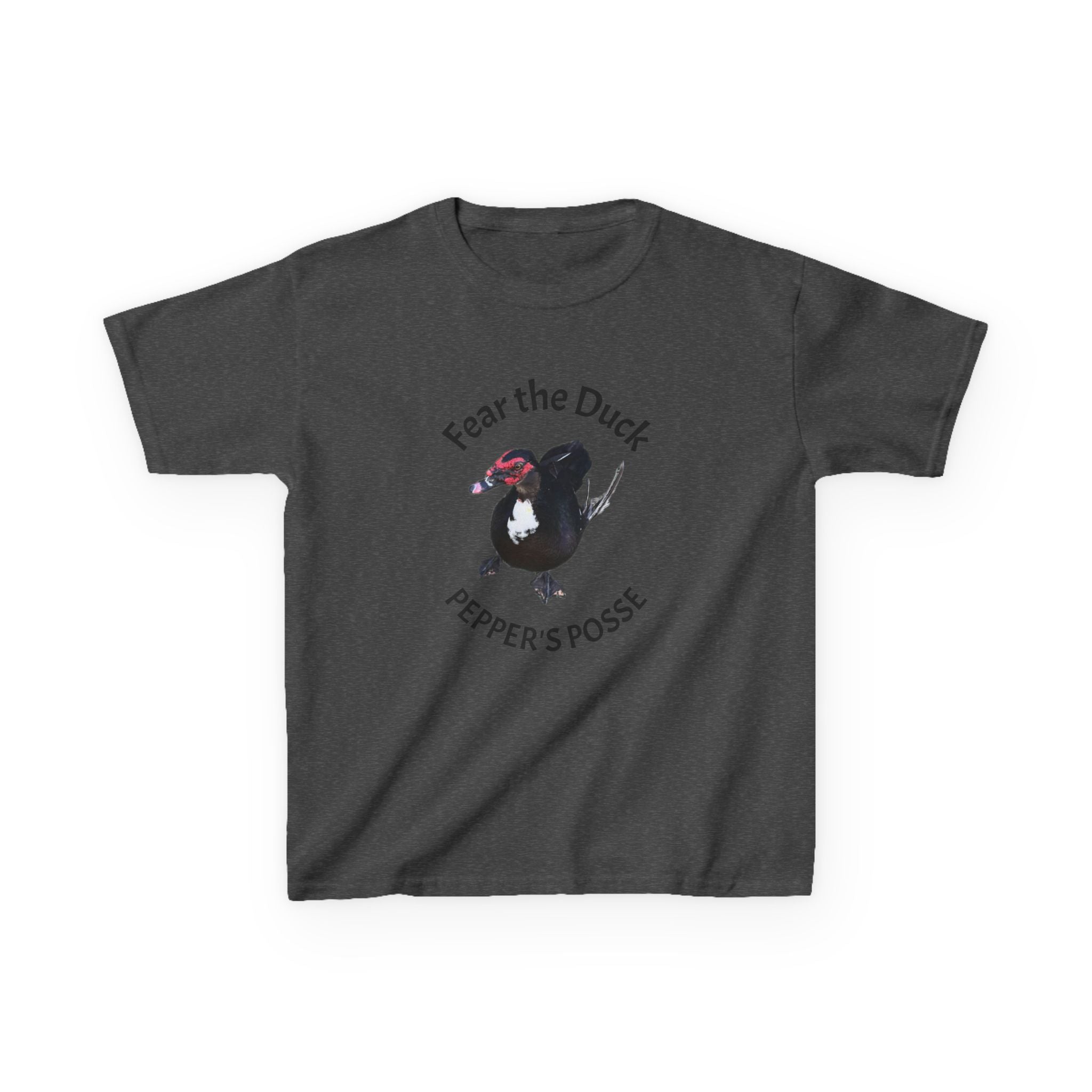 Kids Tee — "Fear the Duck" Pepper's Posse Cute Cartoon Duck Shirt