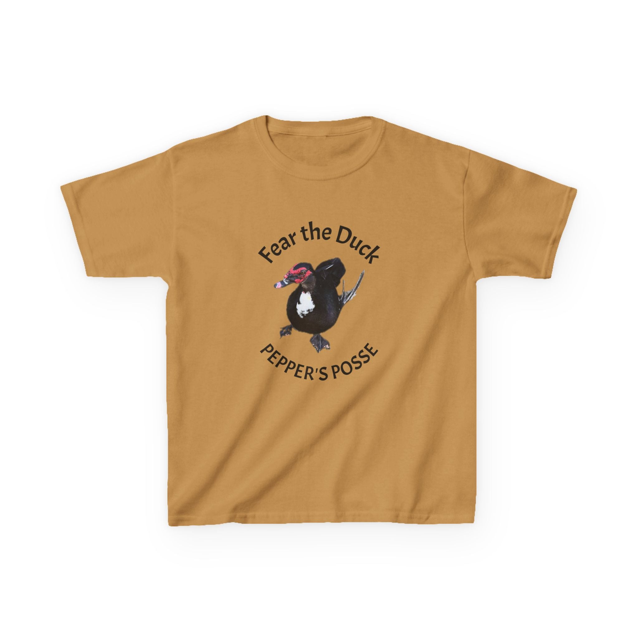 Kids Tee — "Fear the Duck" Pepper's Posse Cute Cartoon Duck Shirt