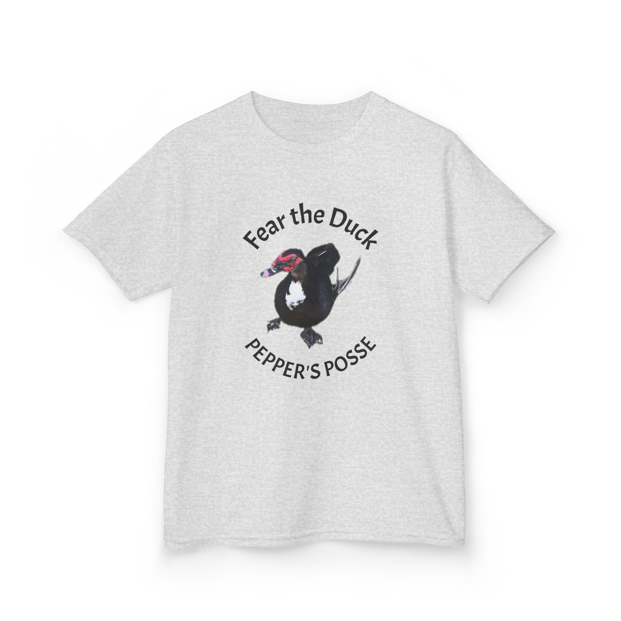 Kids Tee — "Fear the Duck" Pepper's Posse Cute Cartoon Duck Shirt