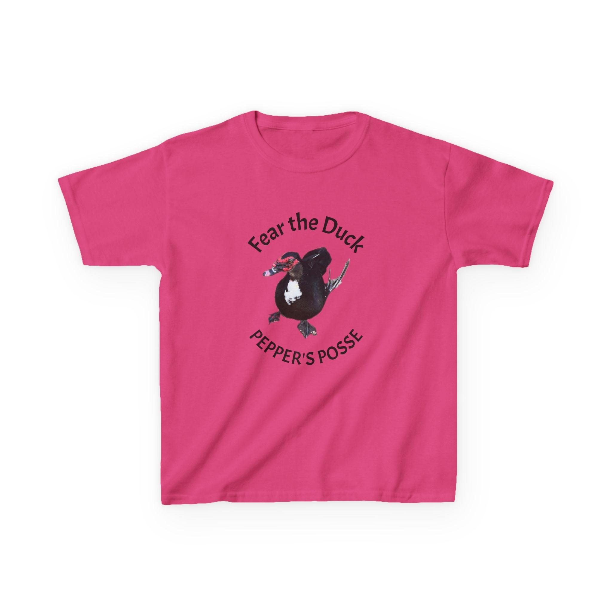 Kids Tee — "Fear the Duck" Pepper's Posse Cute Cartoon Duck Shirt