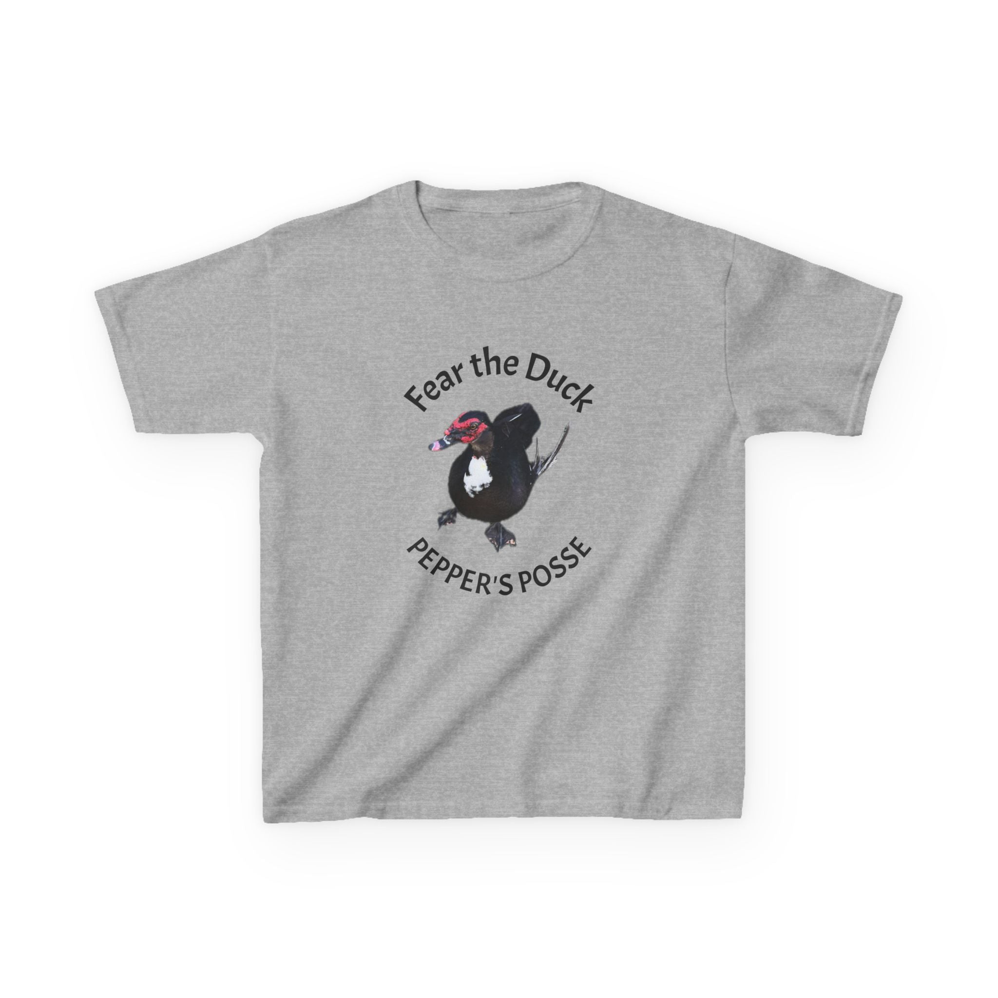 Kids Tee — "Fear the Duck" Pepper's Posse Cute Cartoon Duck Shirt
