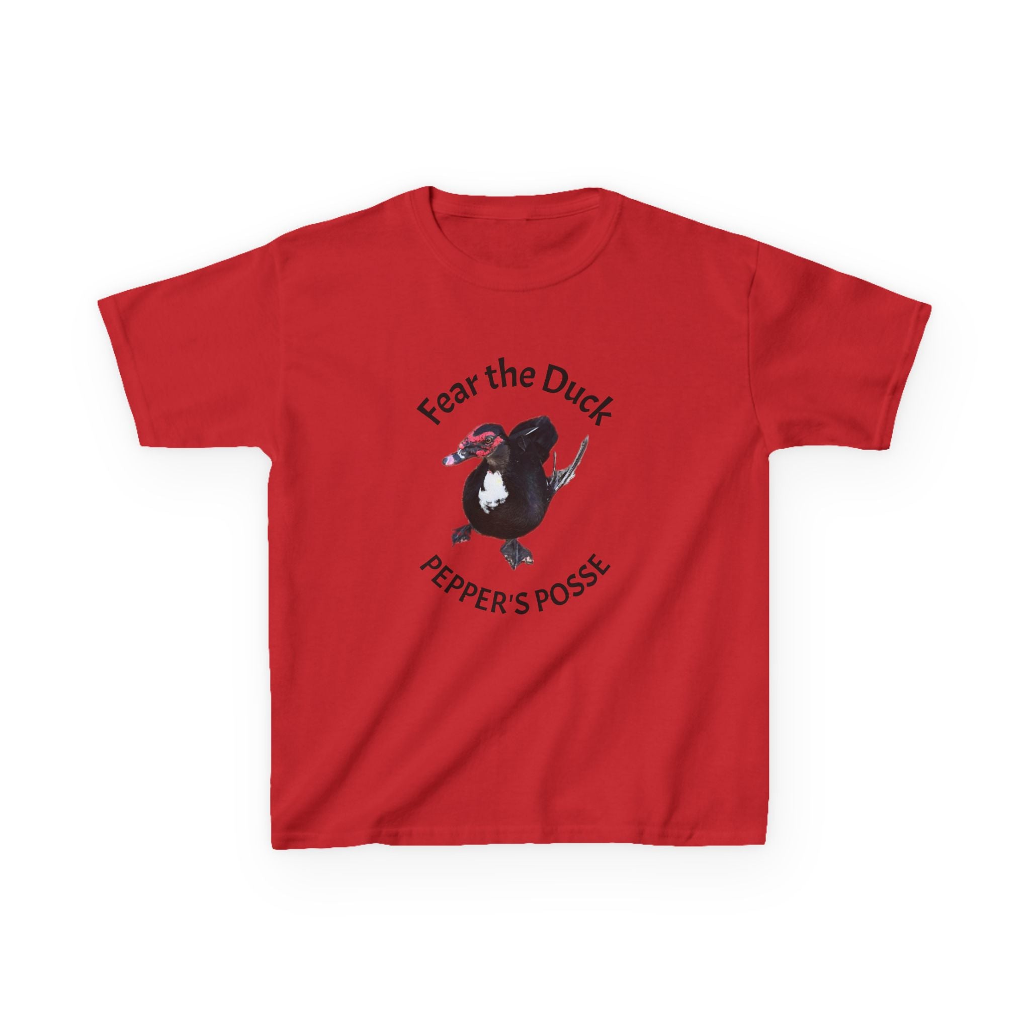 Kids Tee — "Fear the Duck" Pepper's Posse Cute Cartoon Duck Shirt