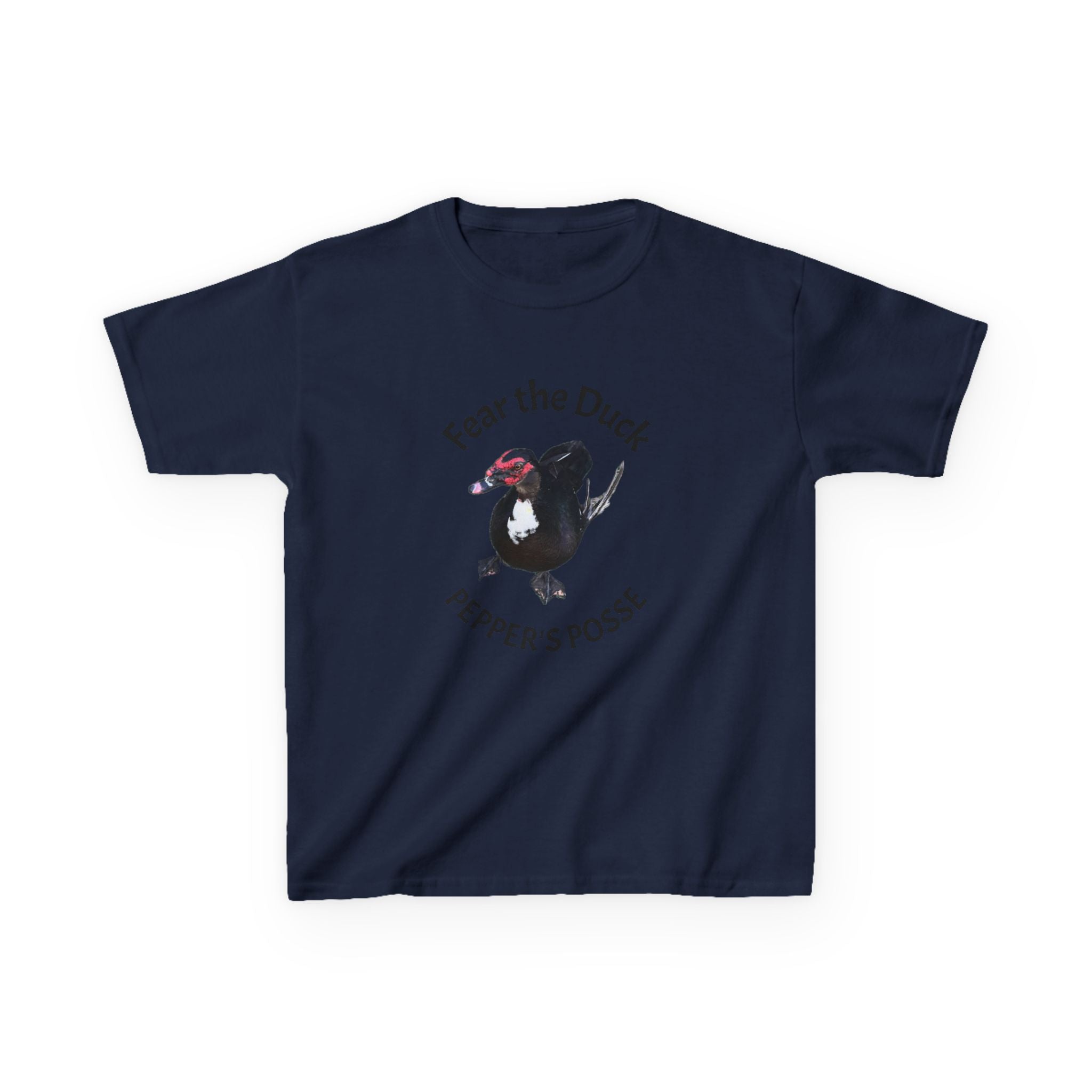 Kids Tee — "Fear the Duck" Pepper's Posse Cute Cartoon Duck Shirt