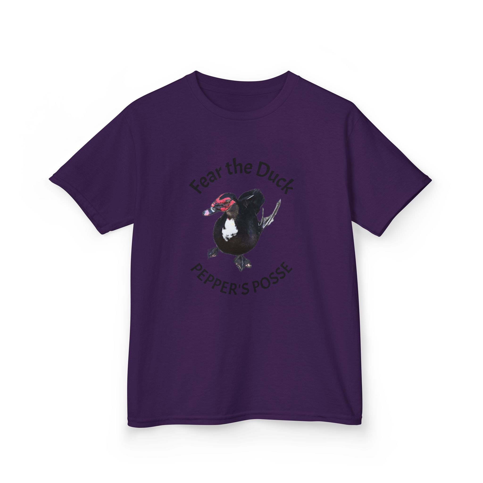 Kids Tee — "Fear the Duck" Pepper's Posse Cute Cartoon Duck Shirt