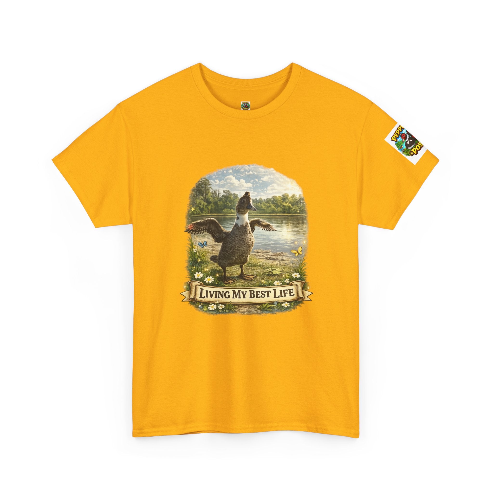 T-Shirt — 'Living My Best Life' Duck Graphic Tee (Nature, Outdoors, Animal Lover)