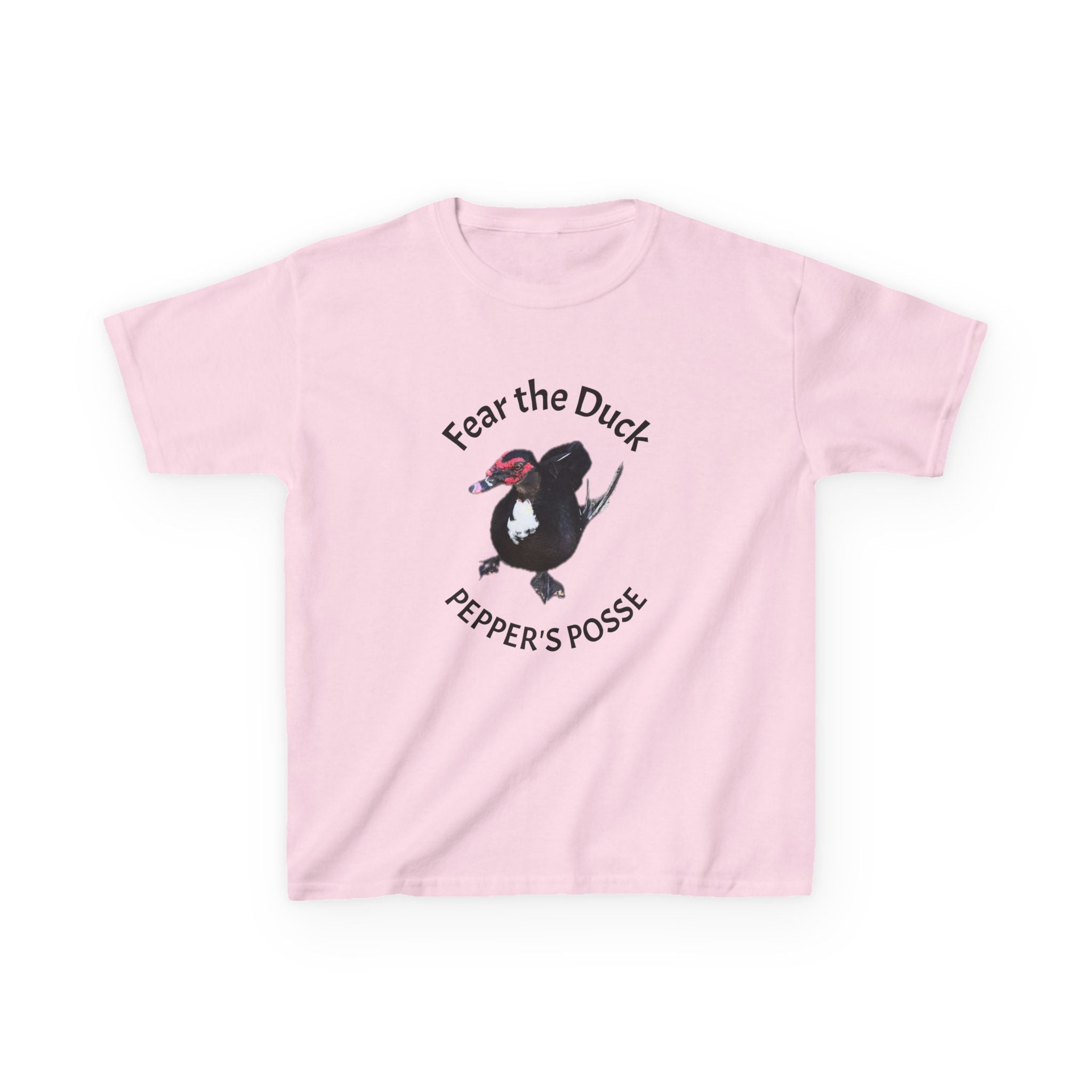 Kids Tee — "Fear the Duck" Pepper's Posse Cute Cartoon Duck Shirt