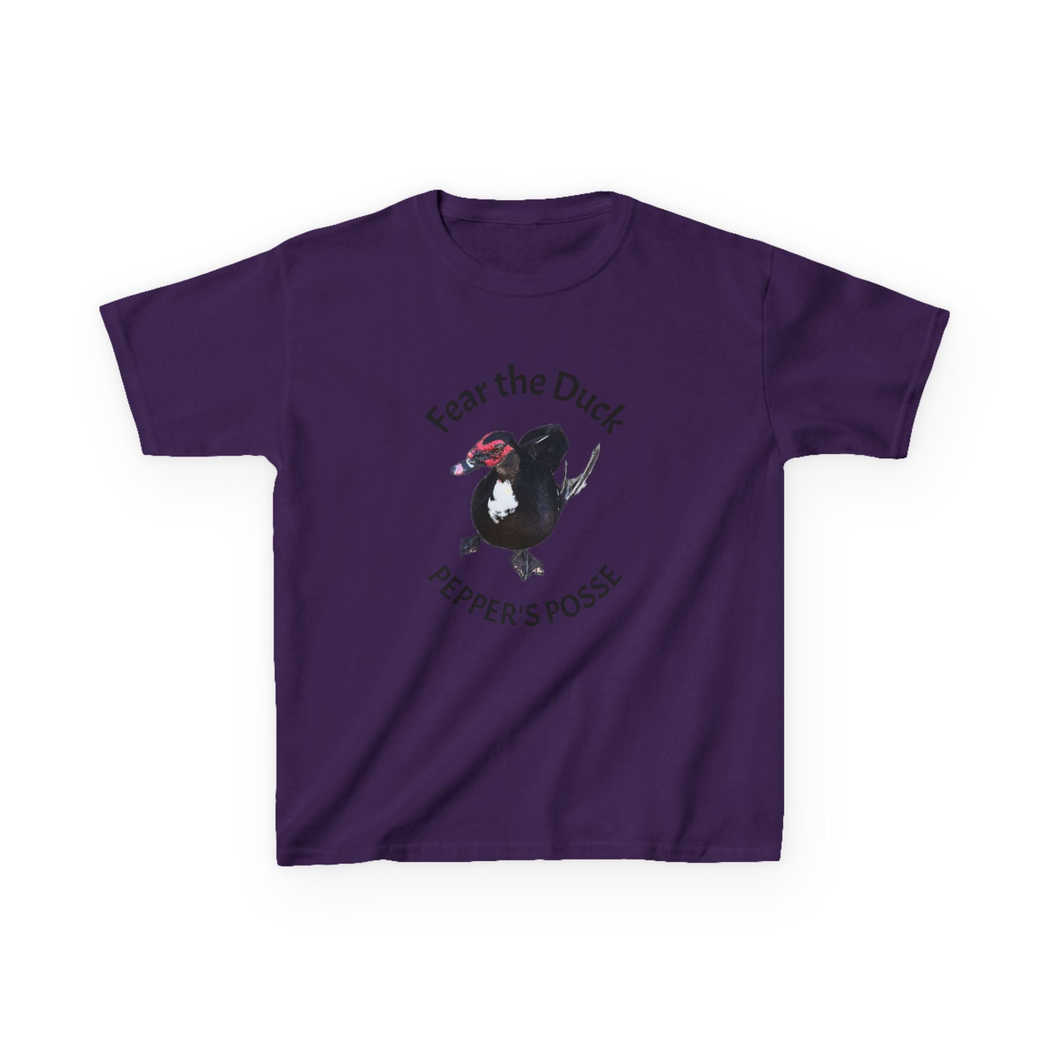 Kids Tee — "Fear the Duck" Pepper's Posse Cute Cartoon Duck Shirt