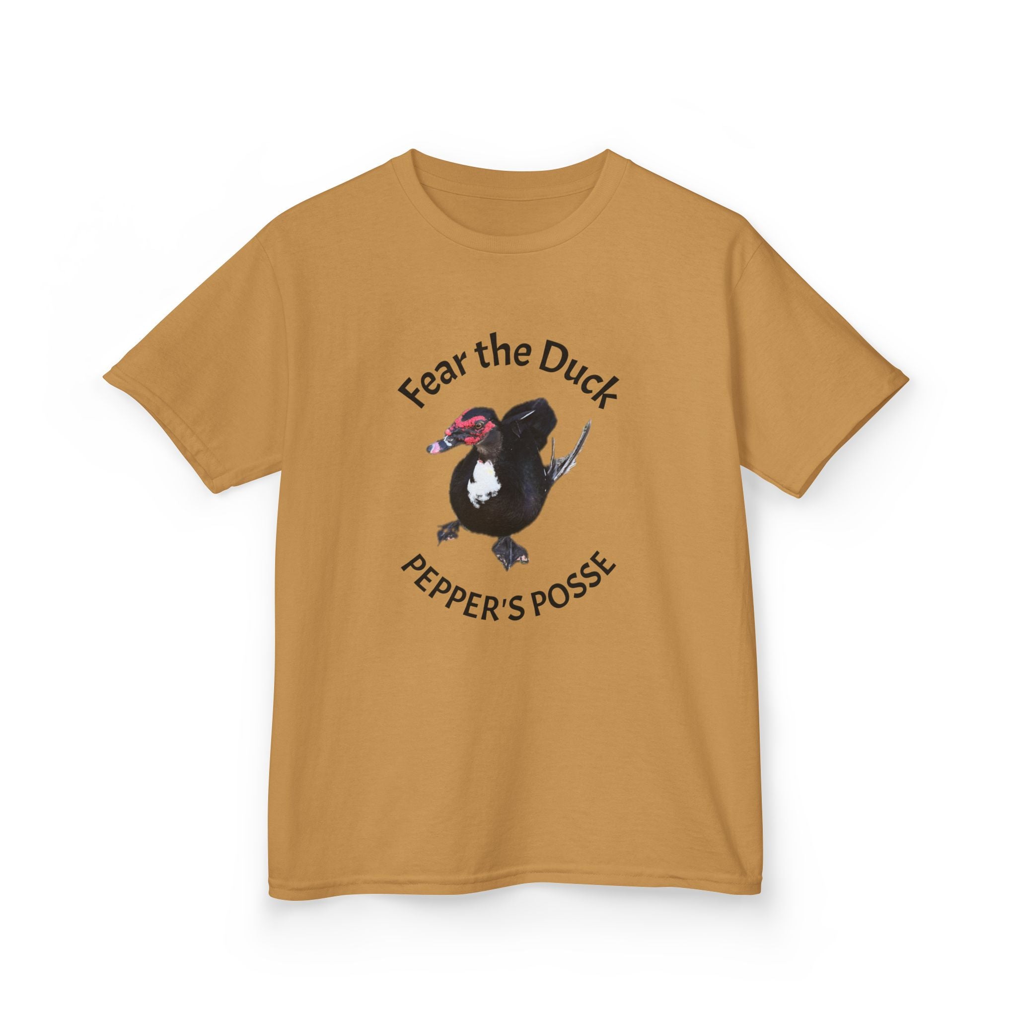 Kids Tee — "Fear the Duck" Pepper's Posse Cute Cartoon Duck Shirt