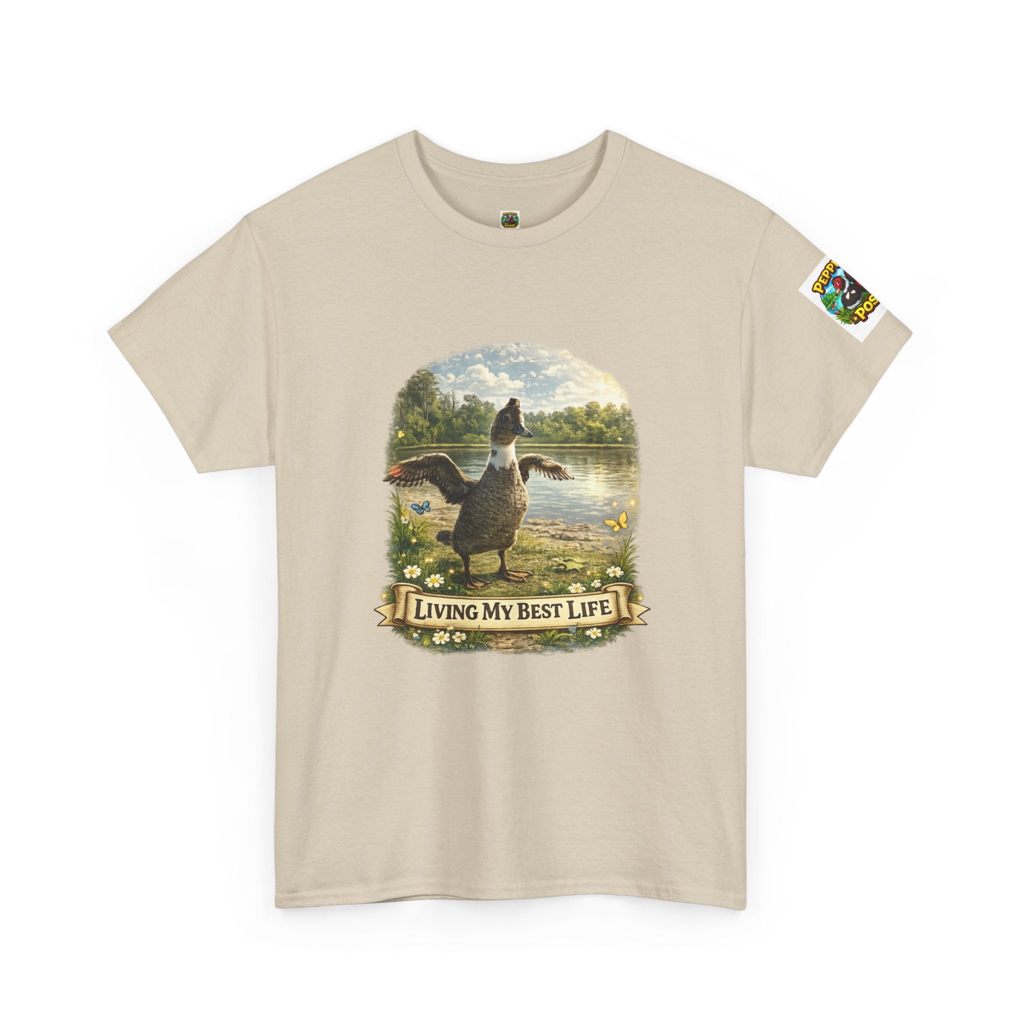 T-Shirt — 'Living My Best Life' Duck Graphic Tee (Nature, Outdoors, Animal Lover)