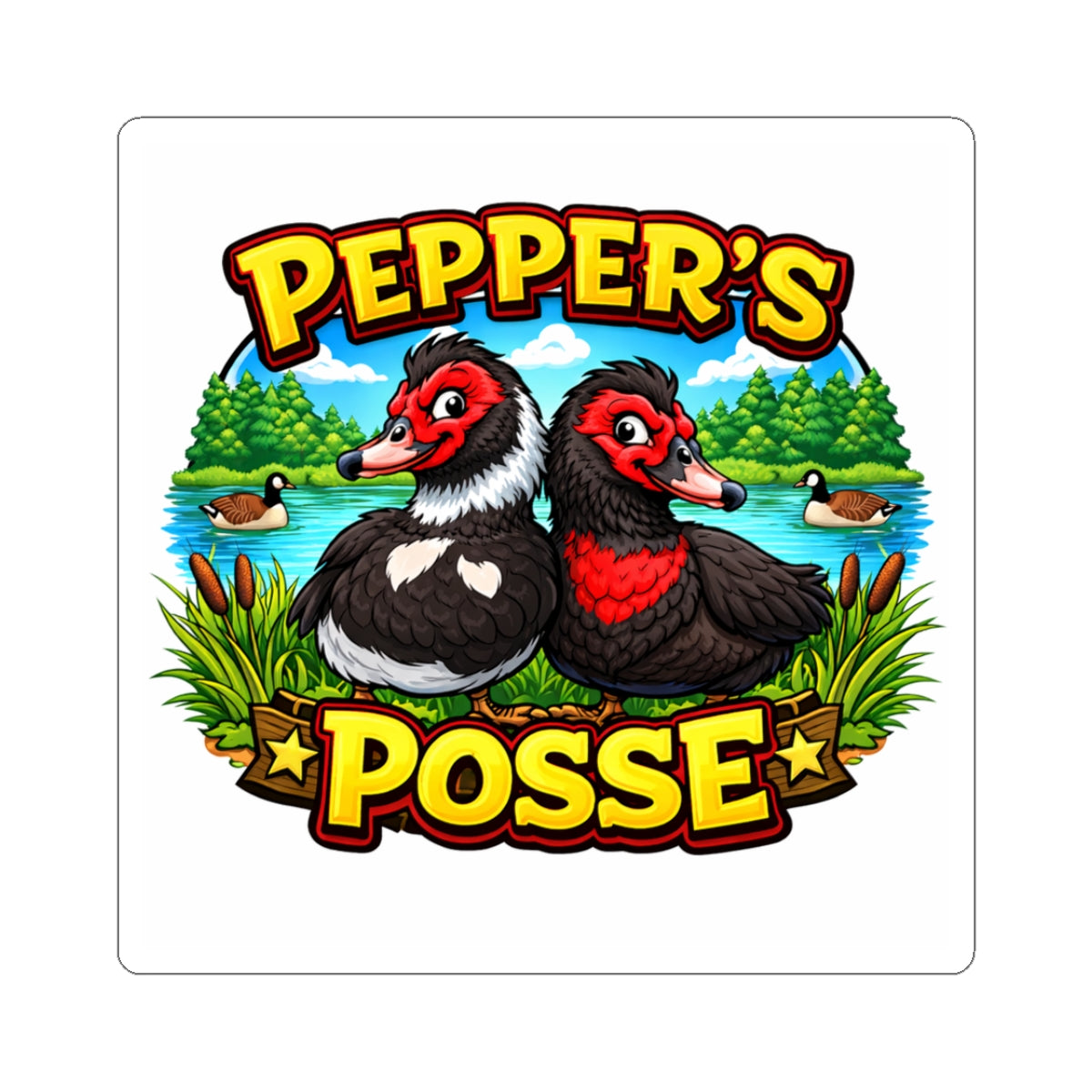 Pepper's Posse Duck Sticker